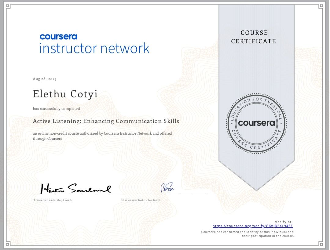 Active Listening Certificate